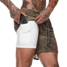 Load image into Gallery viewer, Men 2 in 1 Running Shorts