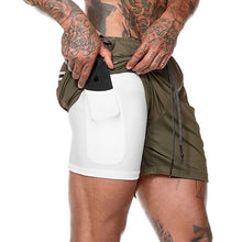 Load image into Gallery viewer, Men 2 in 1 Running Shorts