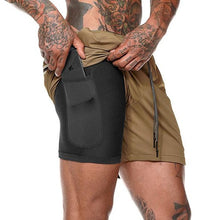 Load image into Gallery viewer, Men 2 in 1 Running Shorts