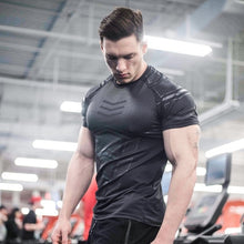 Load image into Gallery viewer, Men Fitness Slim High Elasticity T shirt