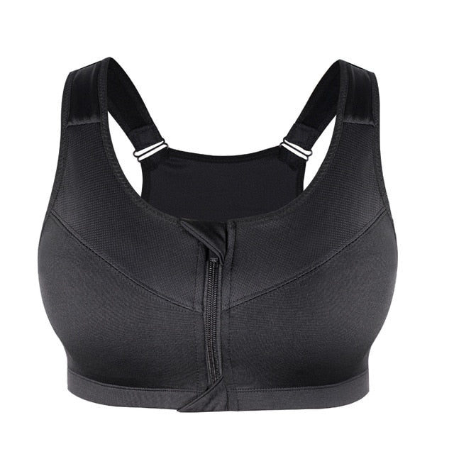 Zipper Push Up Sports Bras