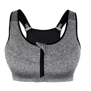 Zipper Push Up Sports Bras