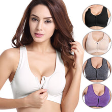 Load image into Gallery viewer, Zipper Push Up Sports Bras